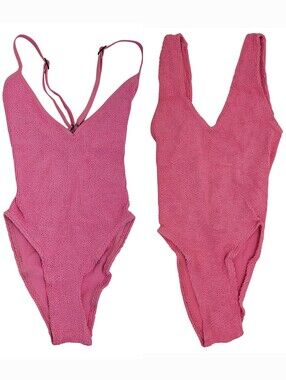 2 BOND-EYE Swimsuits Elena 2.0 & Mara One Piece ONE SIZE Candy Pink NWT